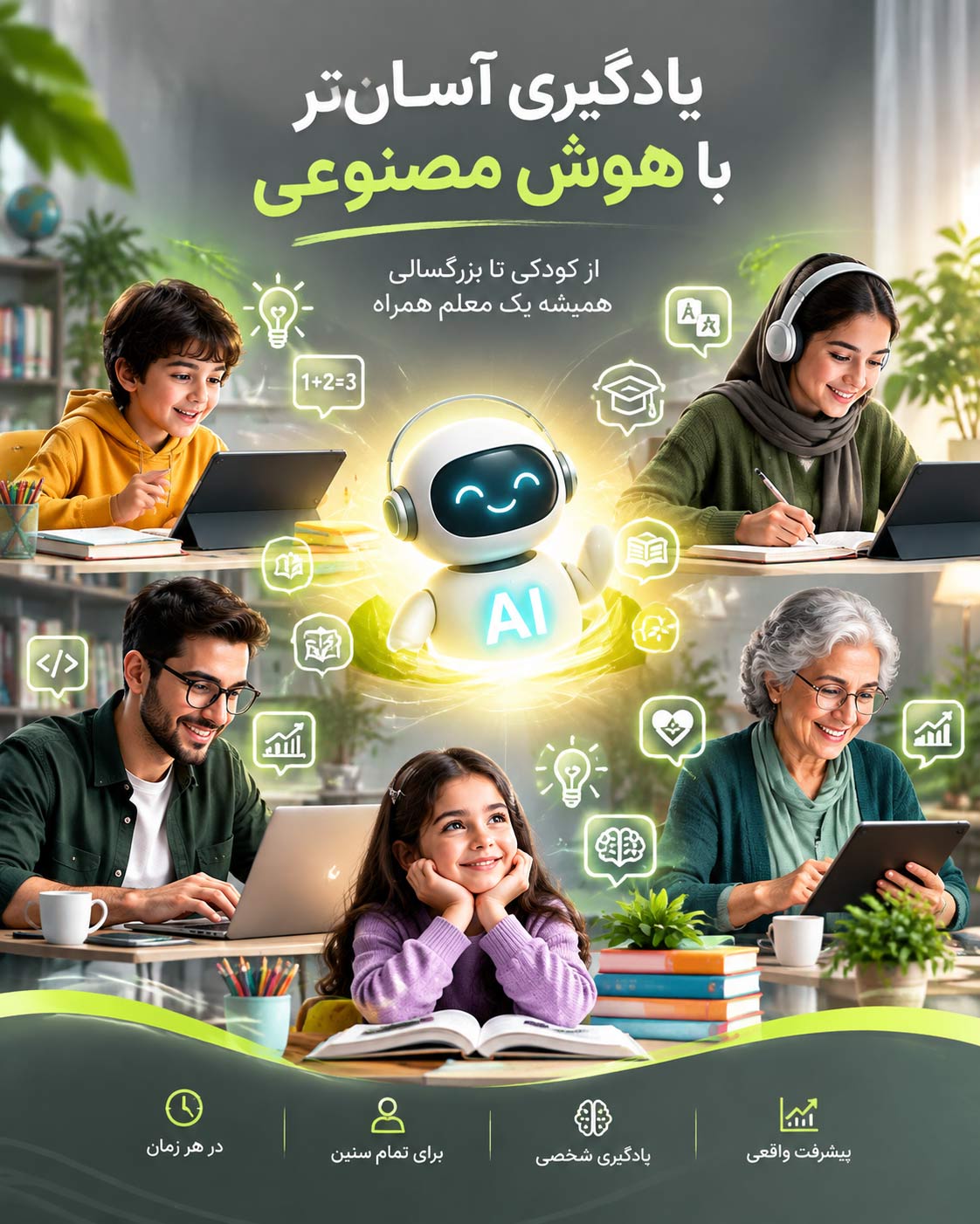 معلم خصوصی هوش مصنوعی چیست؟ راهنمای کامل استفاده از AI برای یادگیری بهتر در هر سن